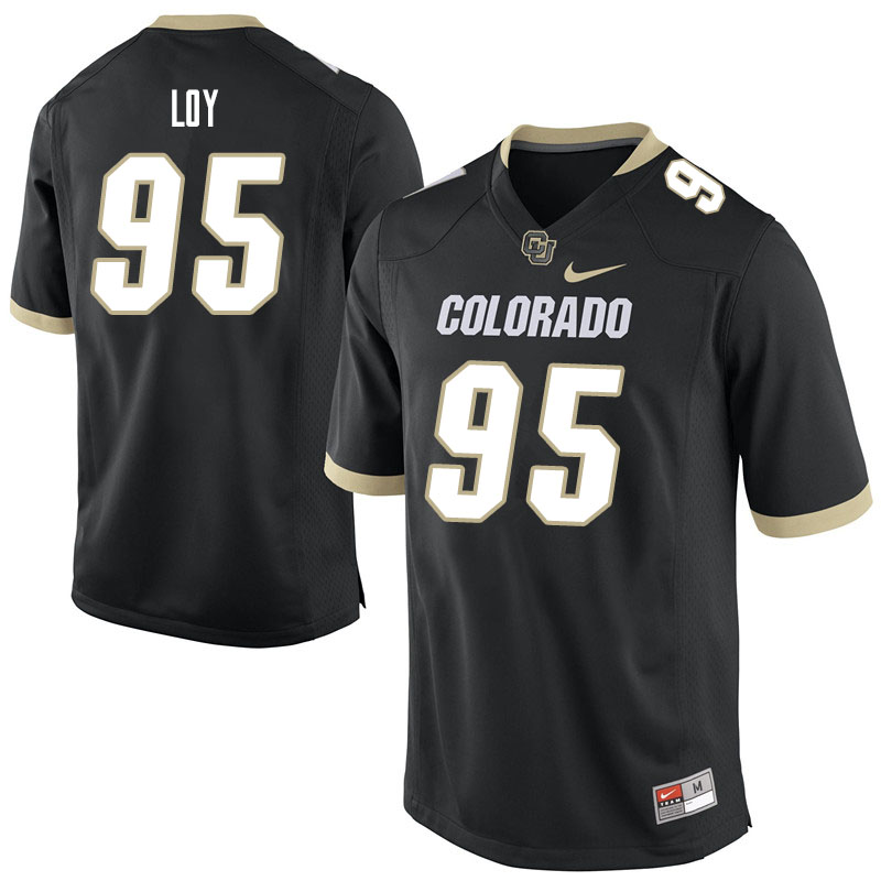 Men #95 Sam Loy Colorado Buffaloes College Football Jerseys Sale-Black